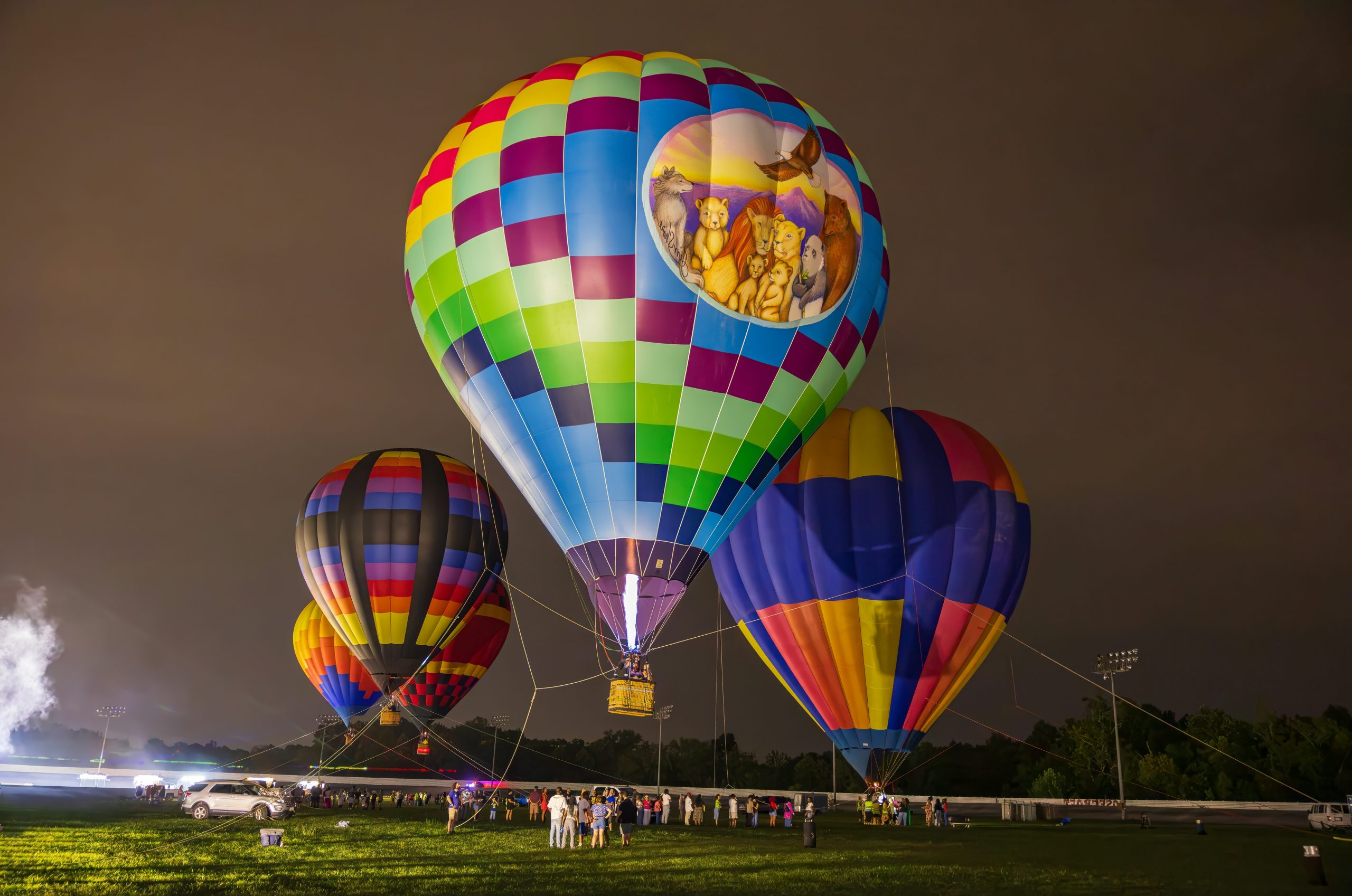 Frosty Three Colorful Hot Air