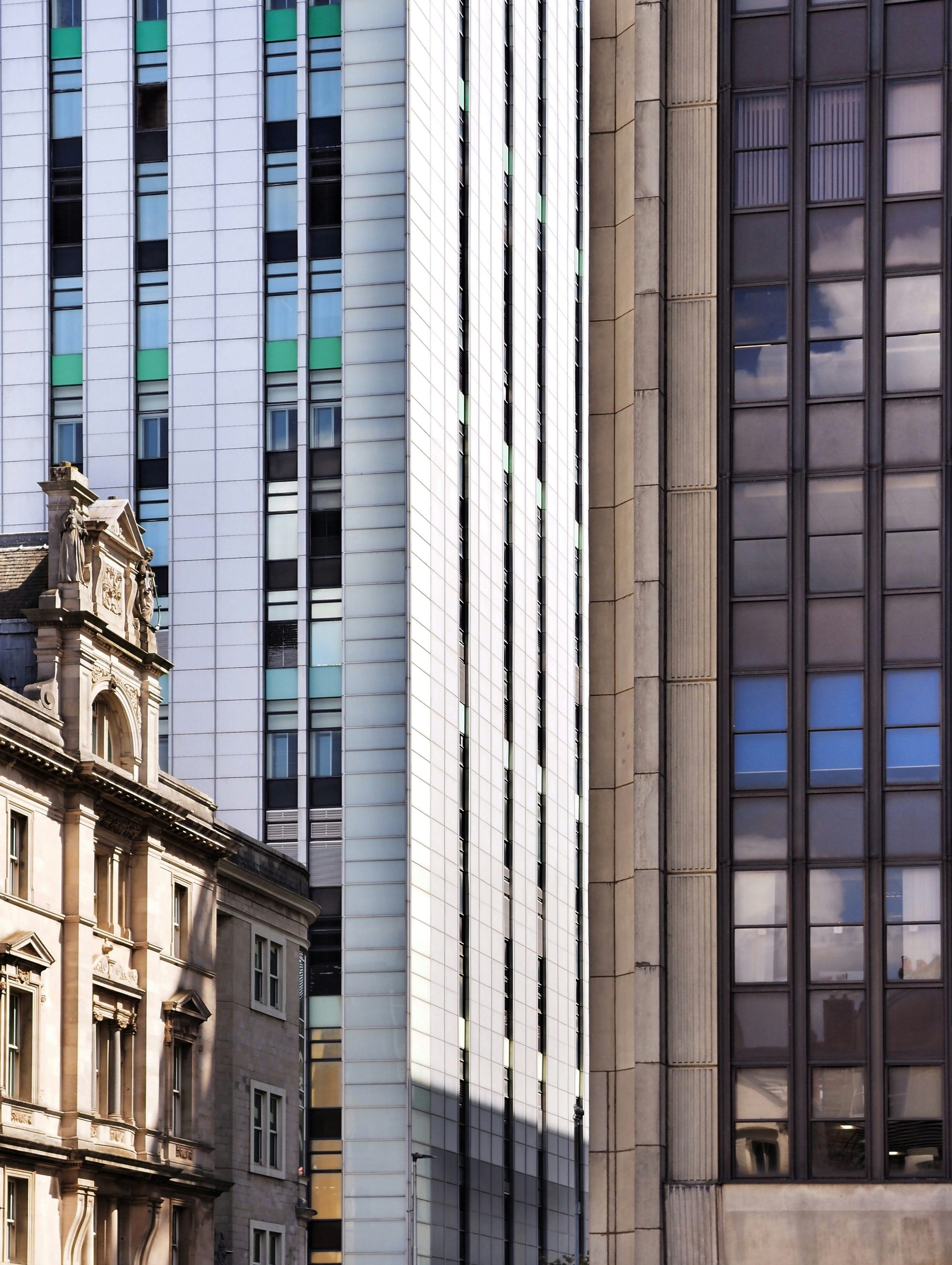 Emerald Modern Glass Skyscrapers Standing