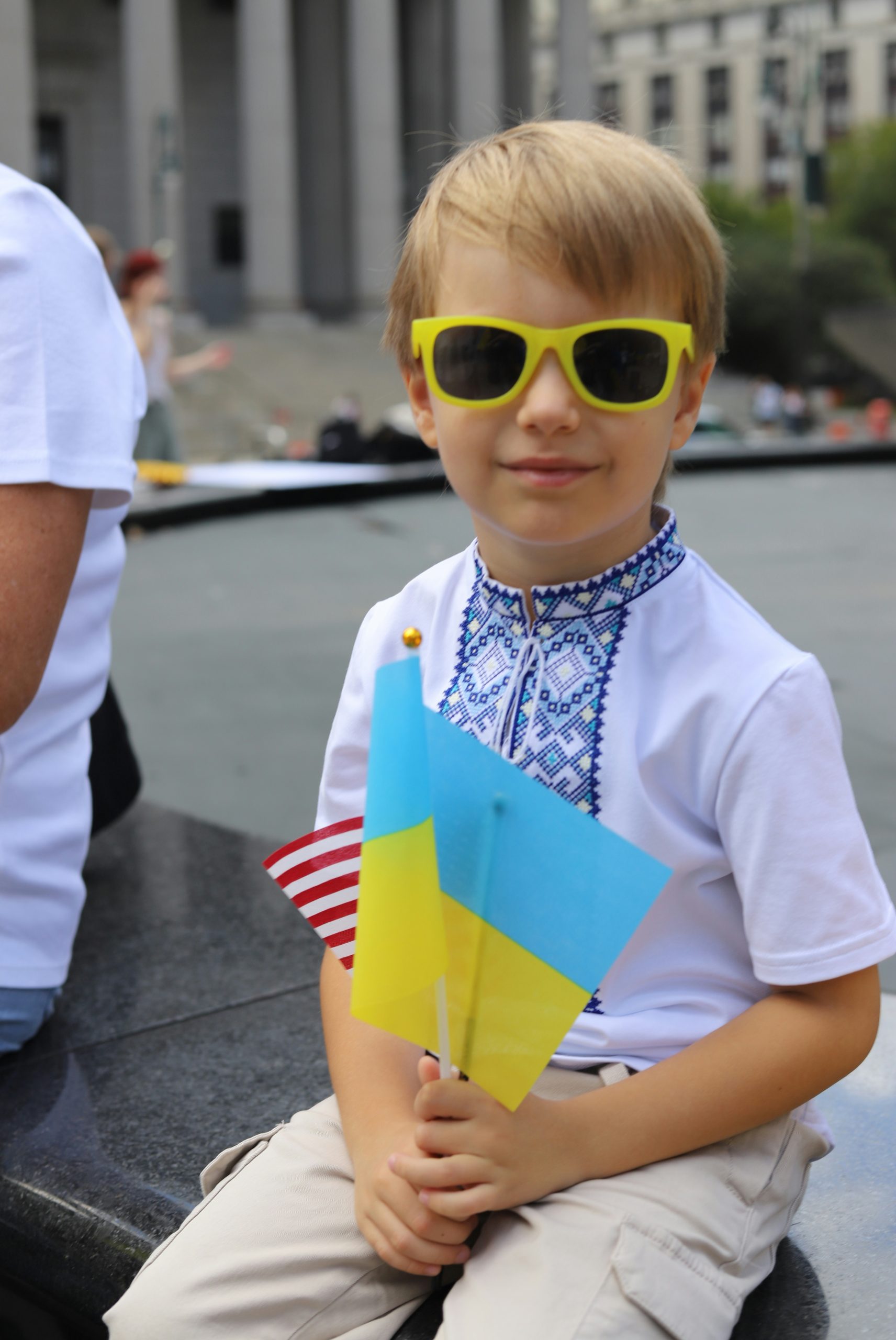 Crimson Child In Yellow
