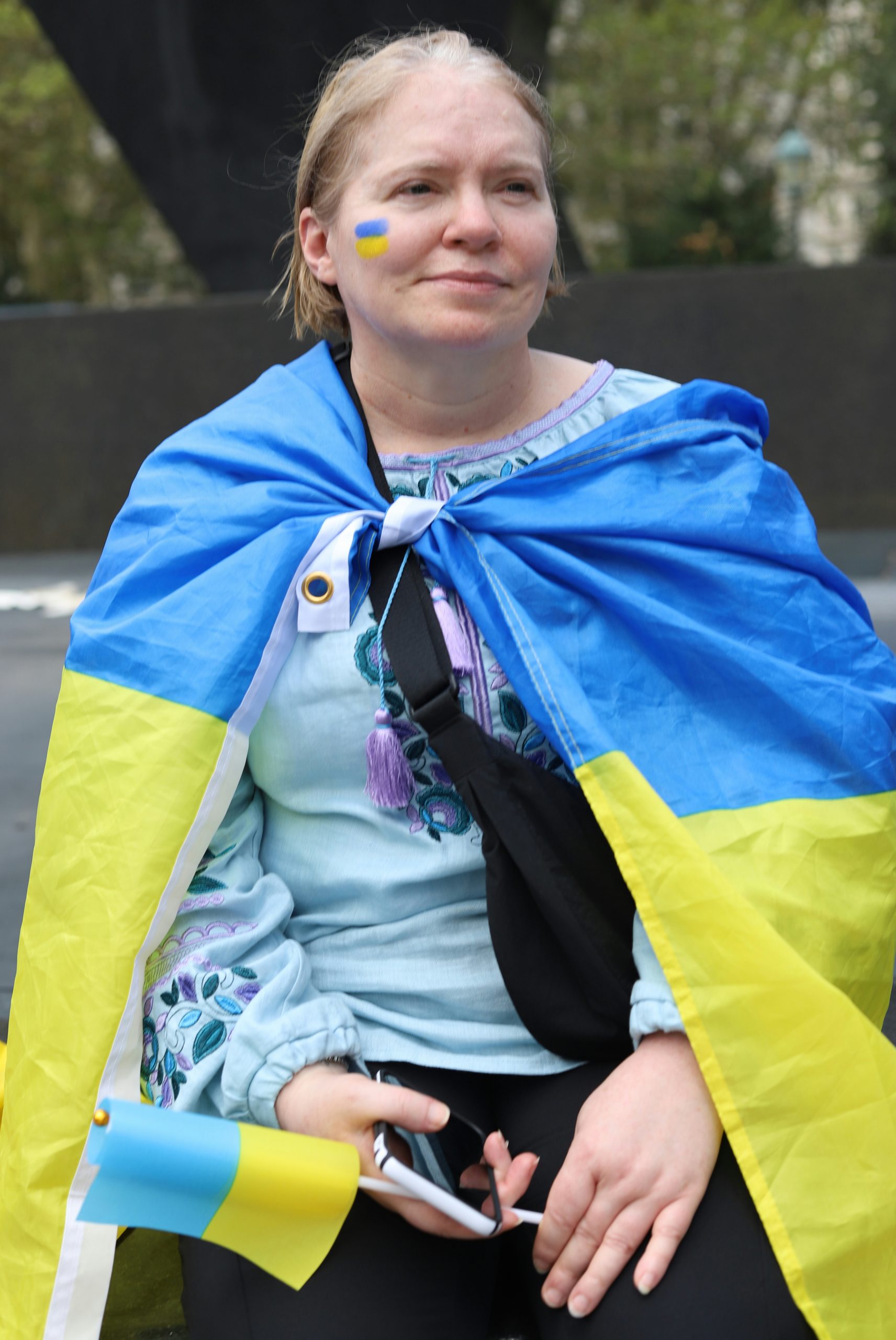 Untamed Woman Wearing A Blue