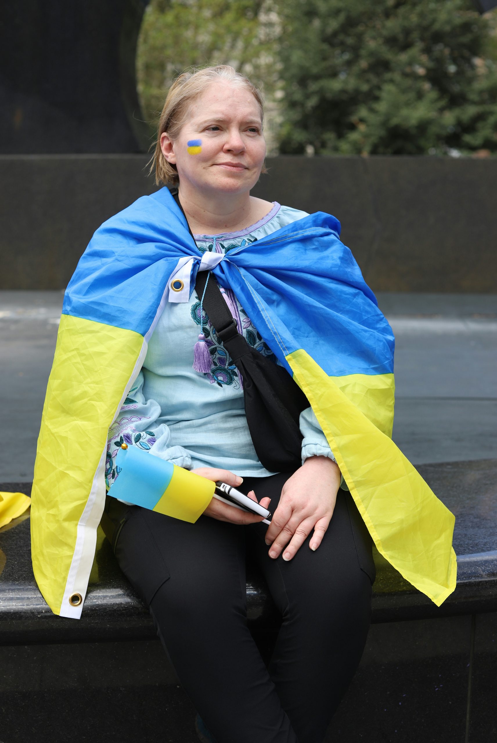 Dawnlit Woman Wearing A Ukrainian