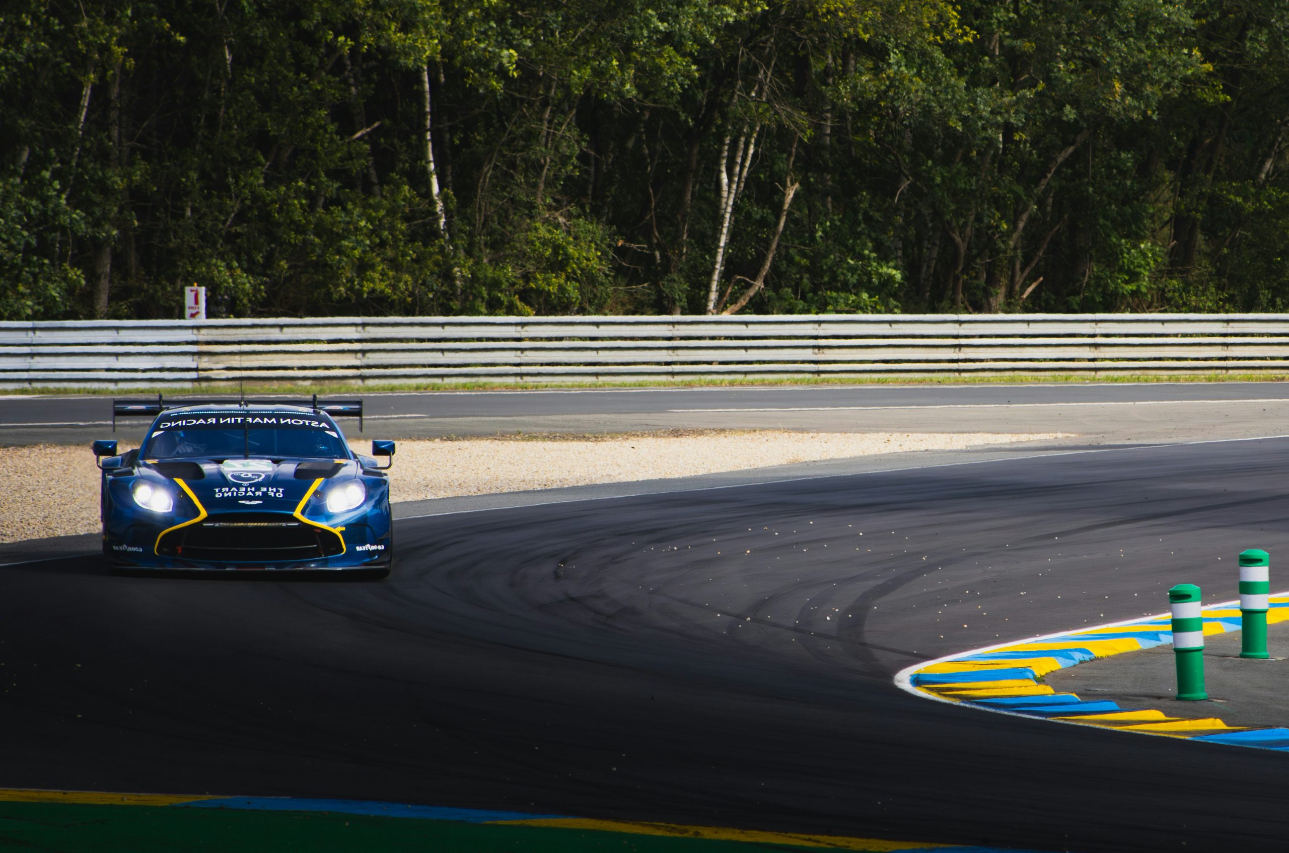 Azure Blue Aston Martin Race
