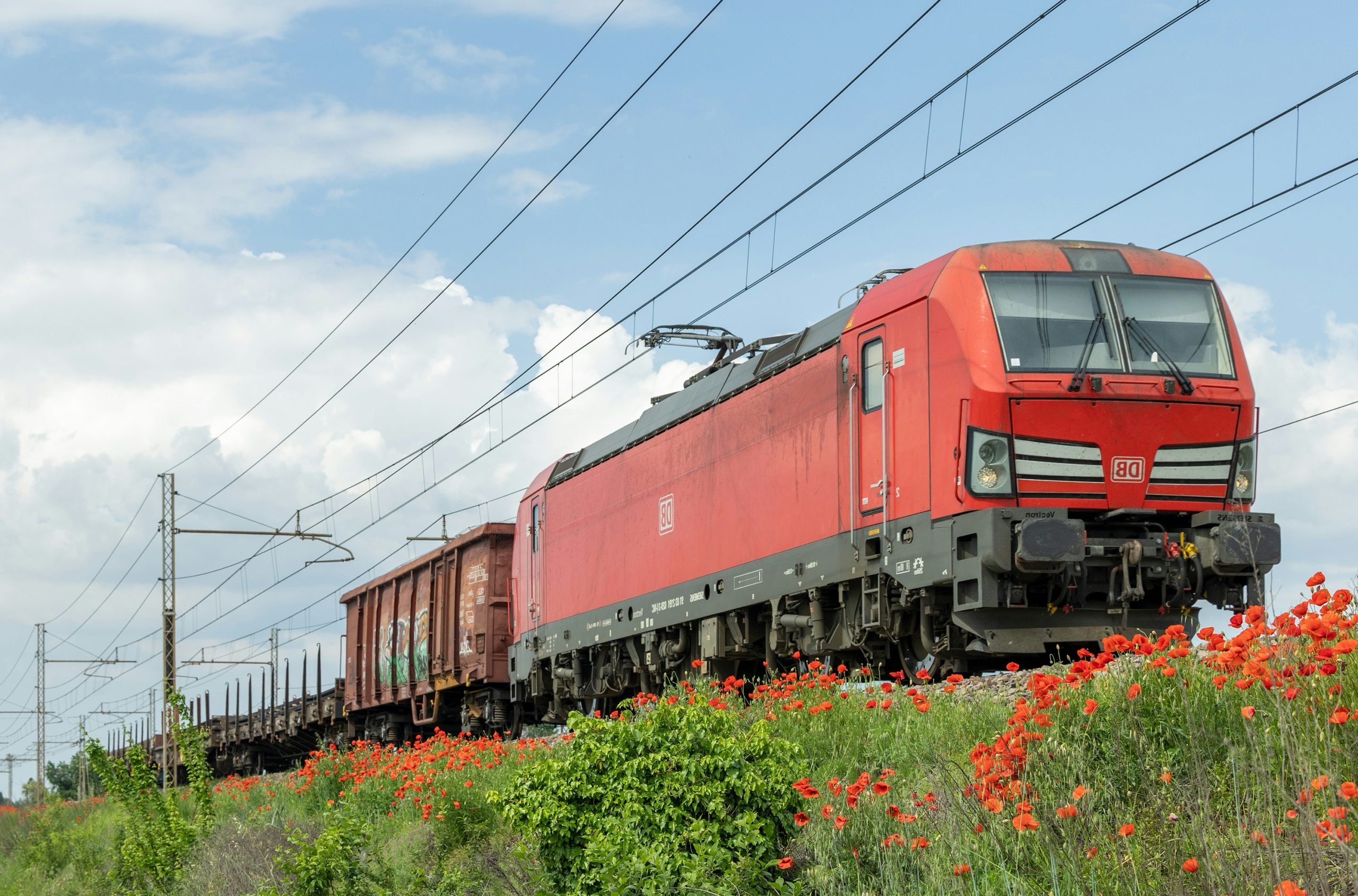 Cobalt Red Deutsche Bahn Locomotive