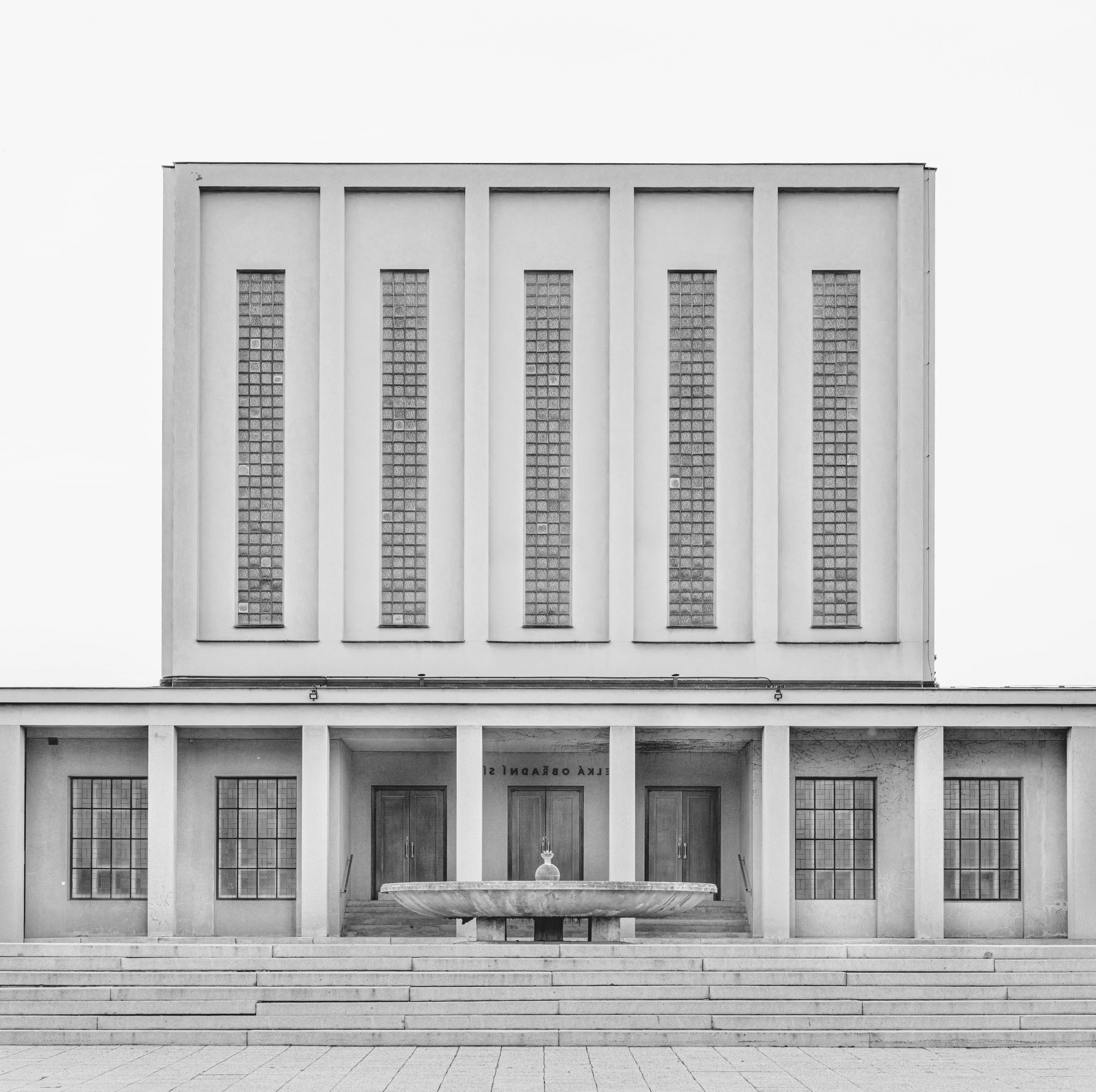 Cobalt Symmetrical Concrete Building