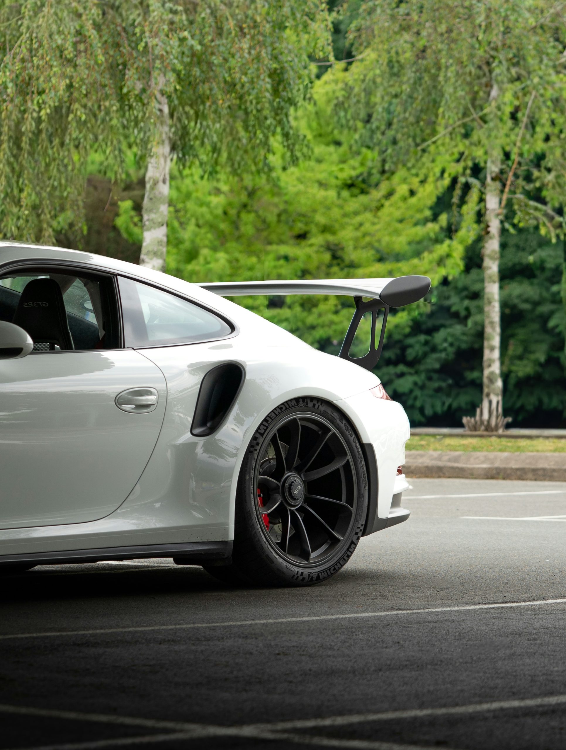 Cobalt White Sports Car