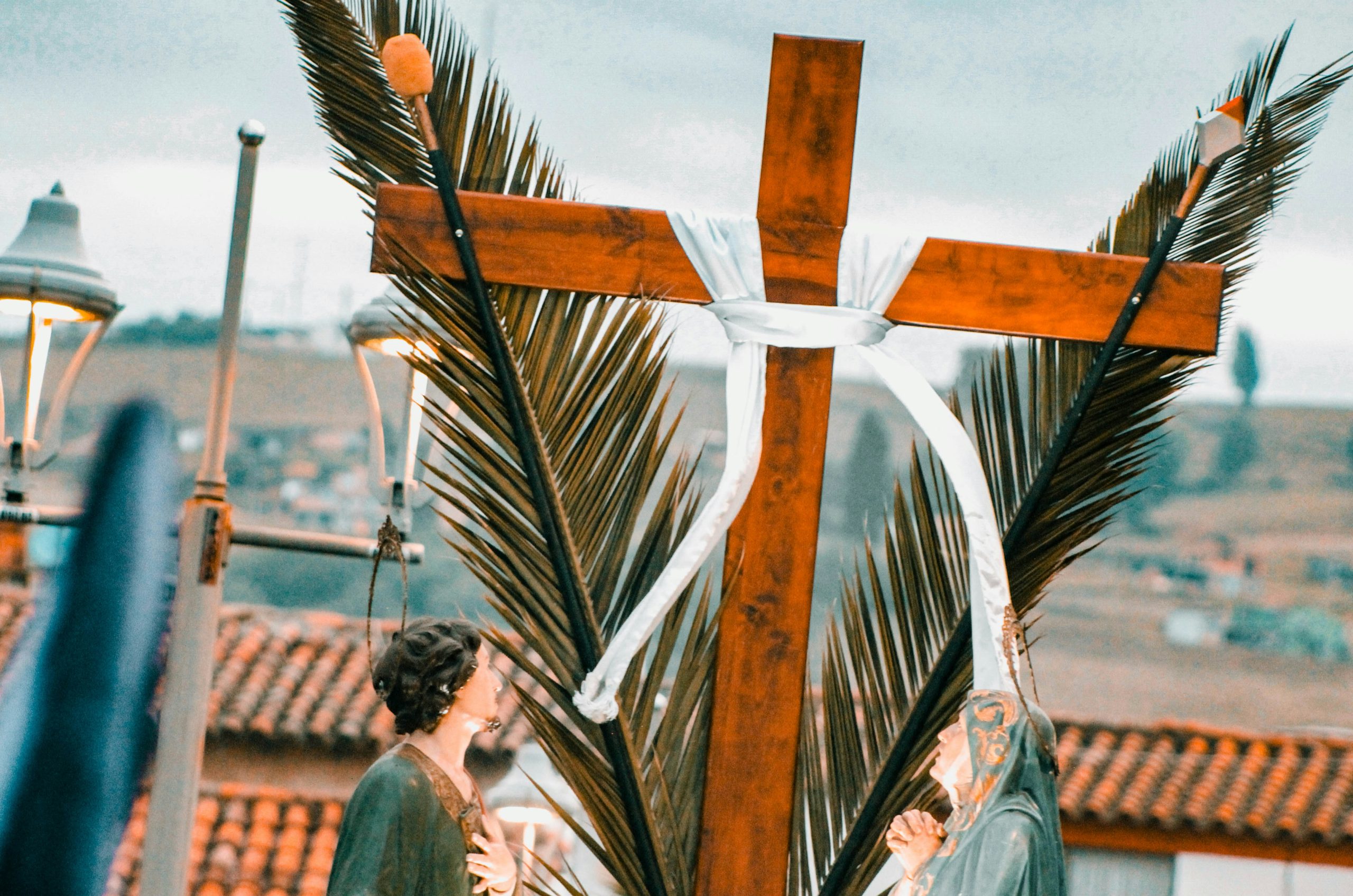 Cobalt Wooden Cross