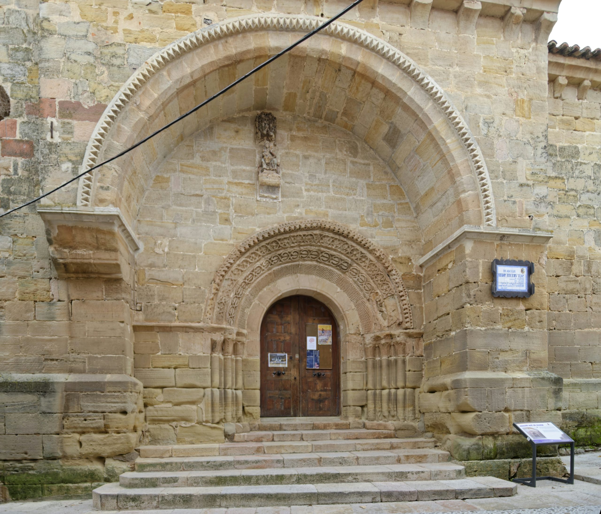 Dreamy Romanesque Stone Arched Doorway
