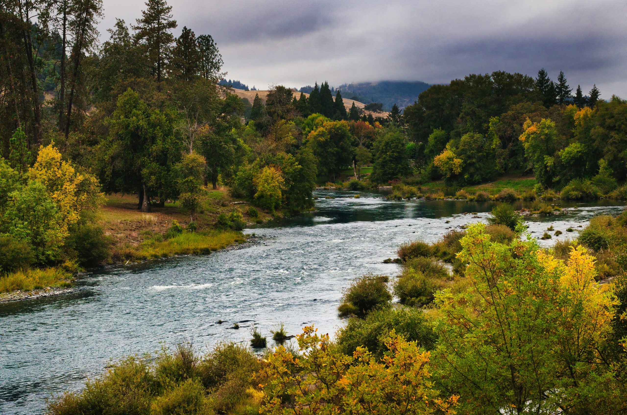 Emerald River Flowing Through A