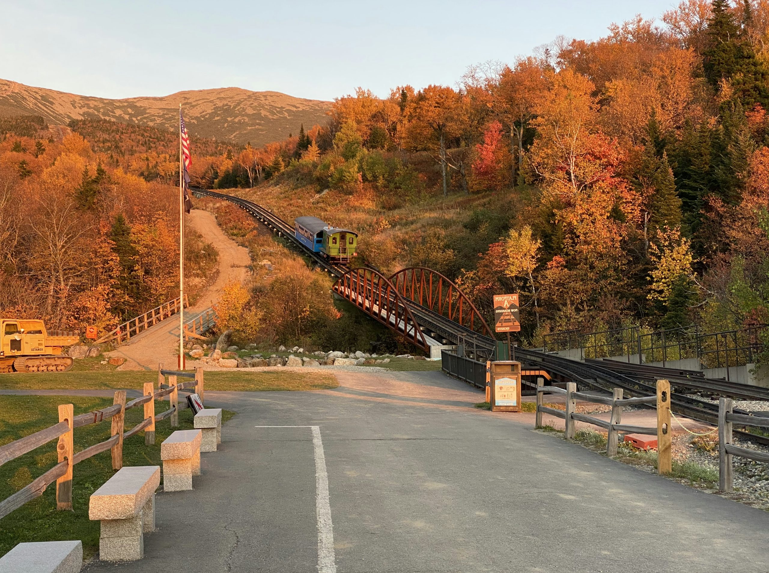 Frosty Cog Railway Train Crossing