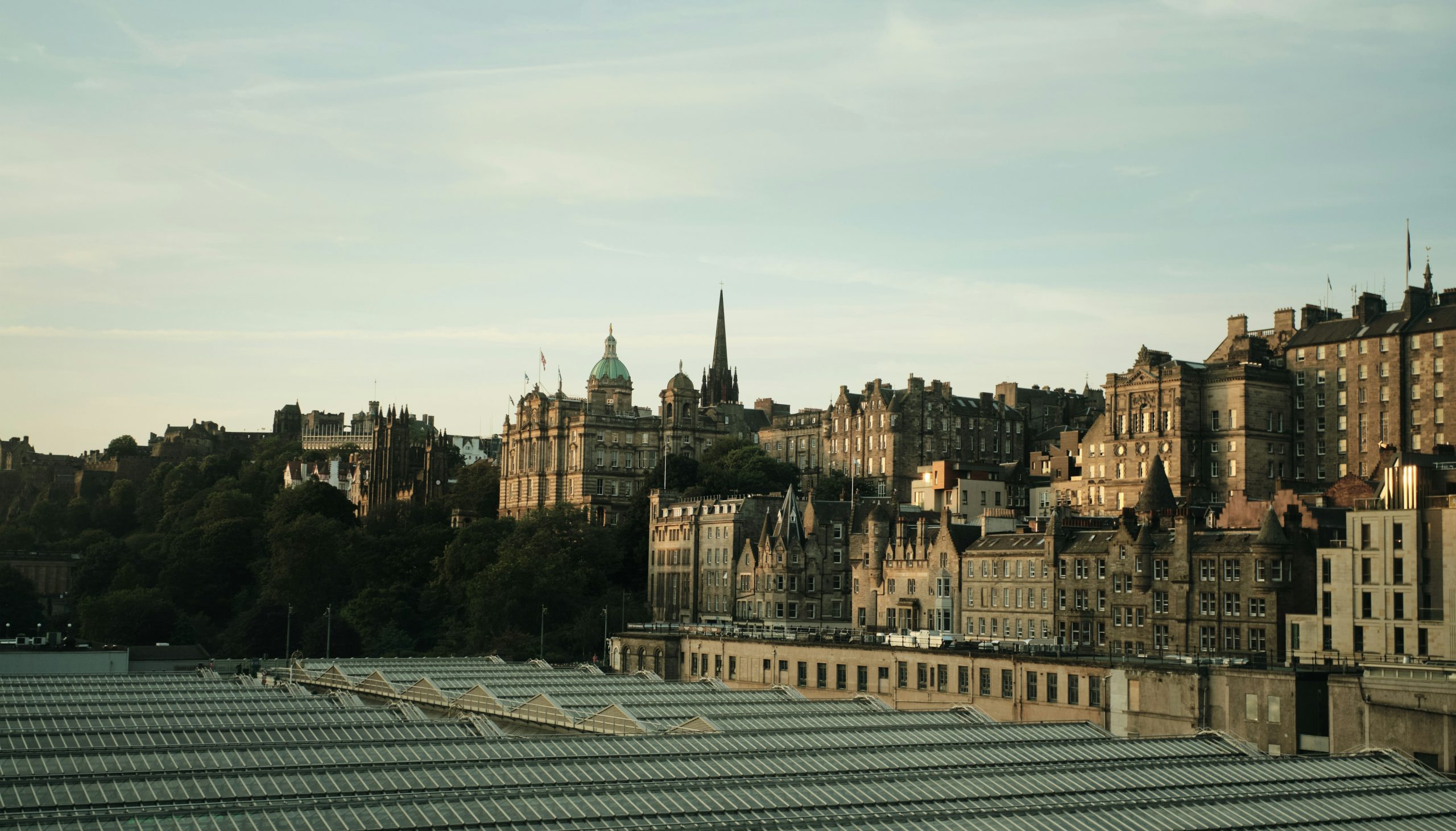 Glowing Historic Stone Buildings