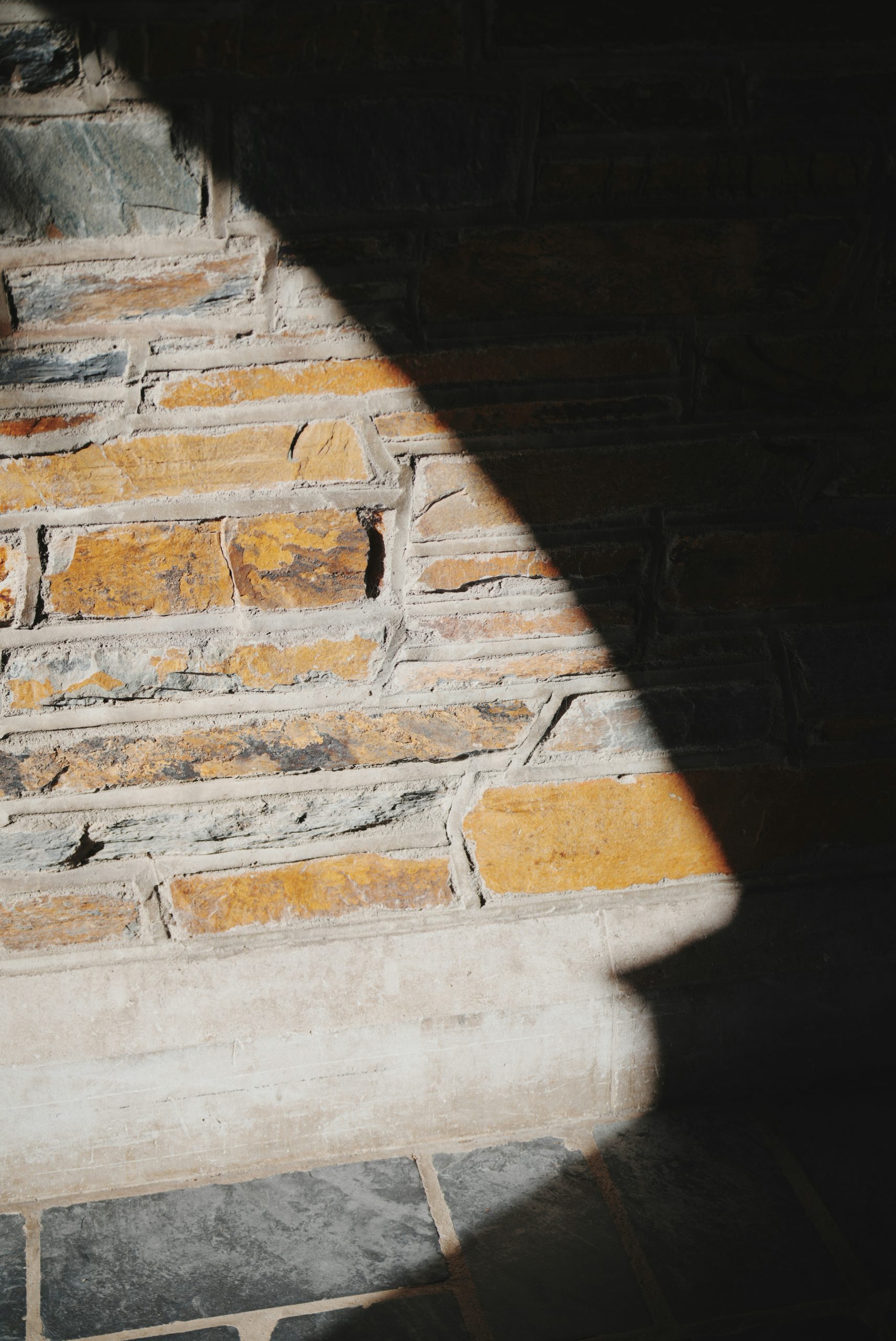 Golden Textured Stone Wall