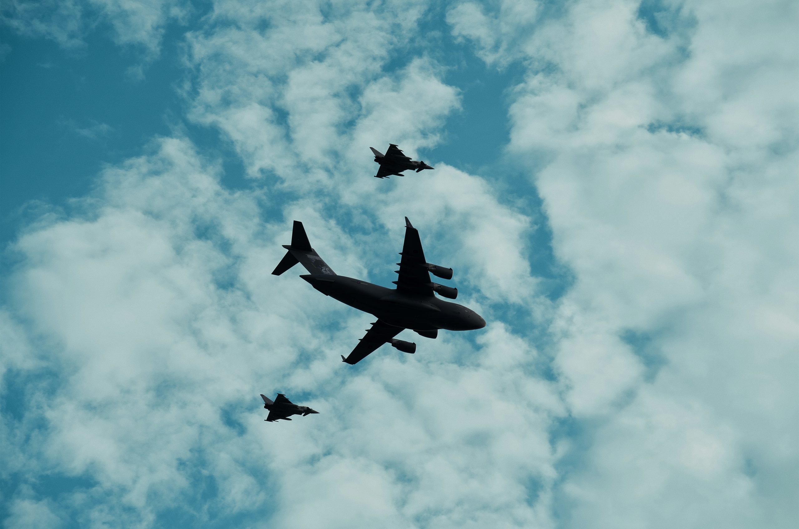 Jade Large Transport Aircraft Flying