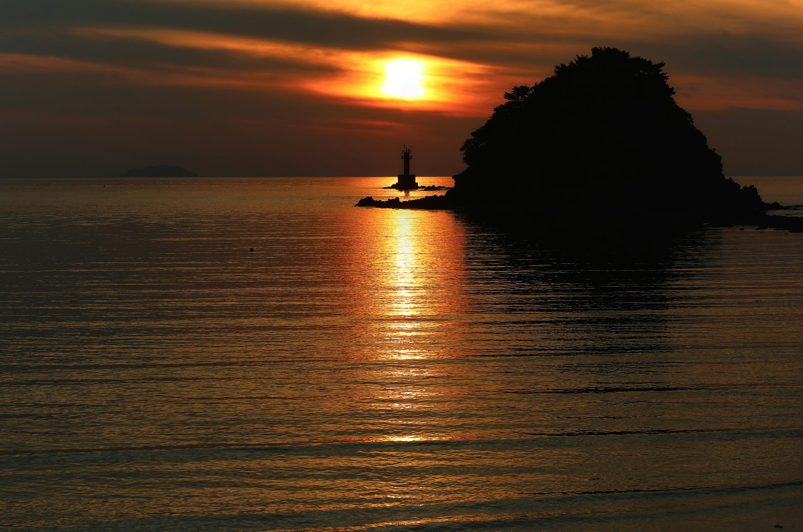 Mystic Small Lighthouse Silhouette