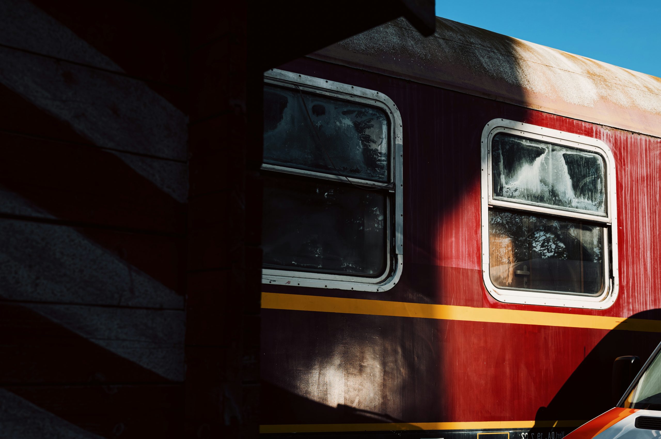 Prismatic Red Train Carriage