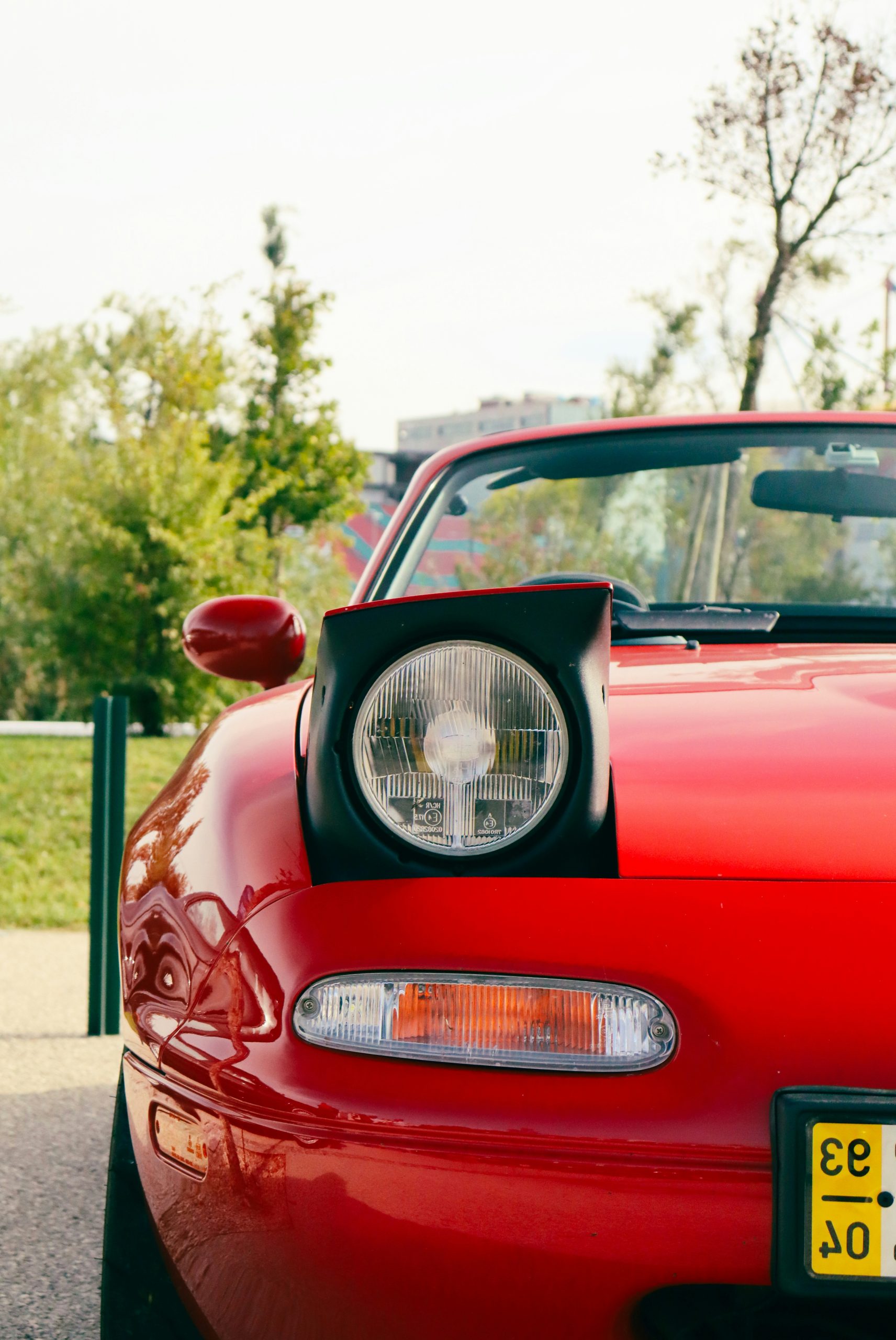Radiant Red Convertible Car
