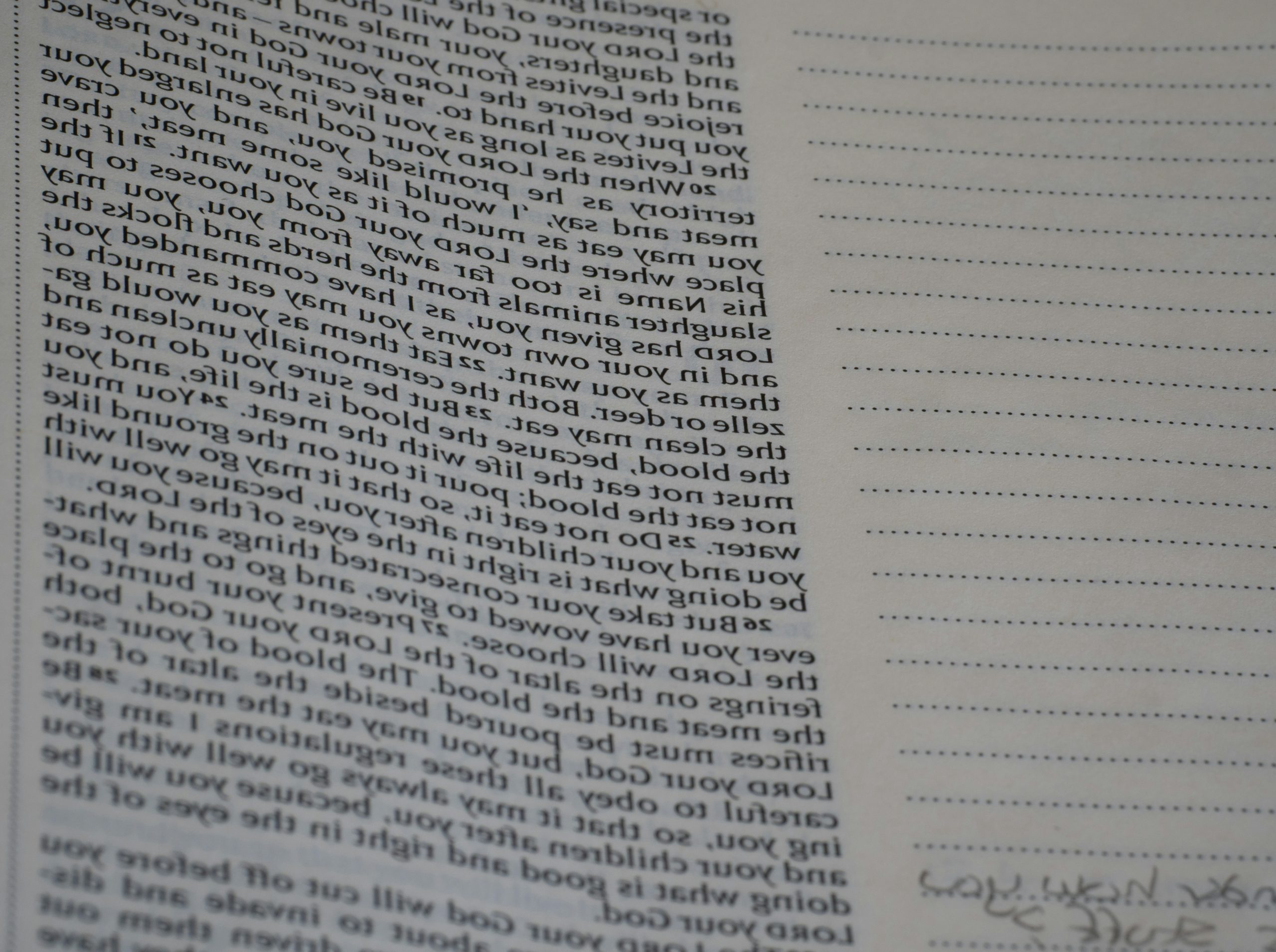 Serene Page Of Printed