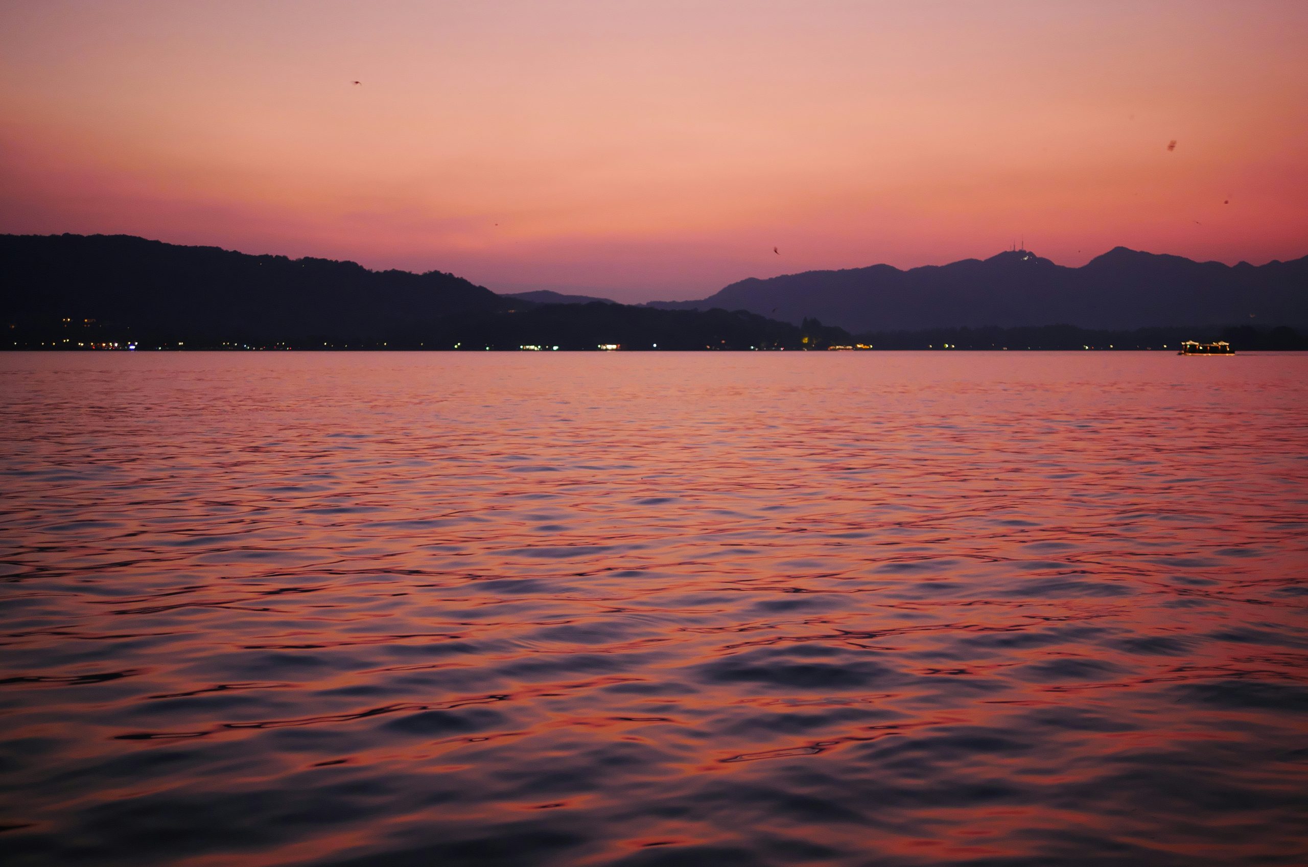 Silken Calm Lake Reflecting A