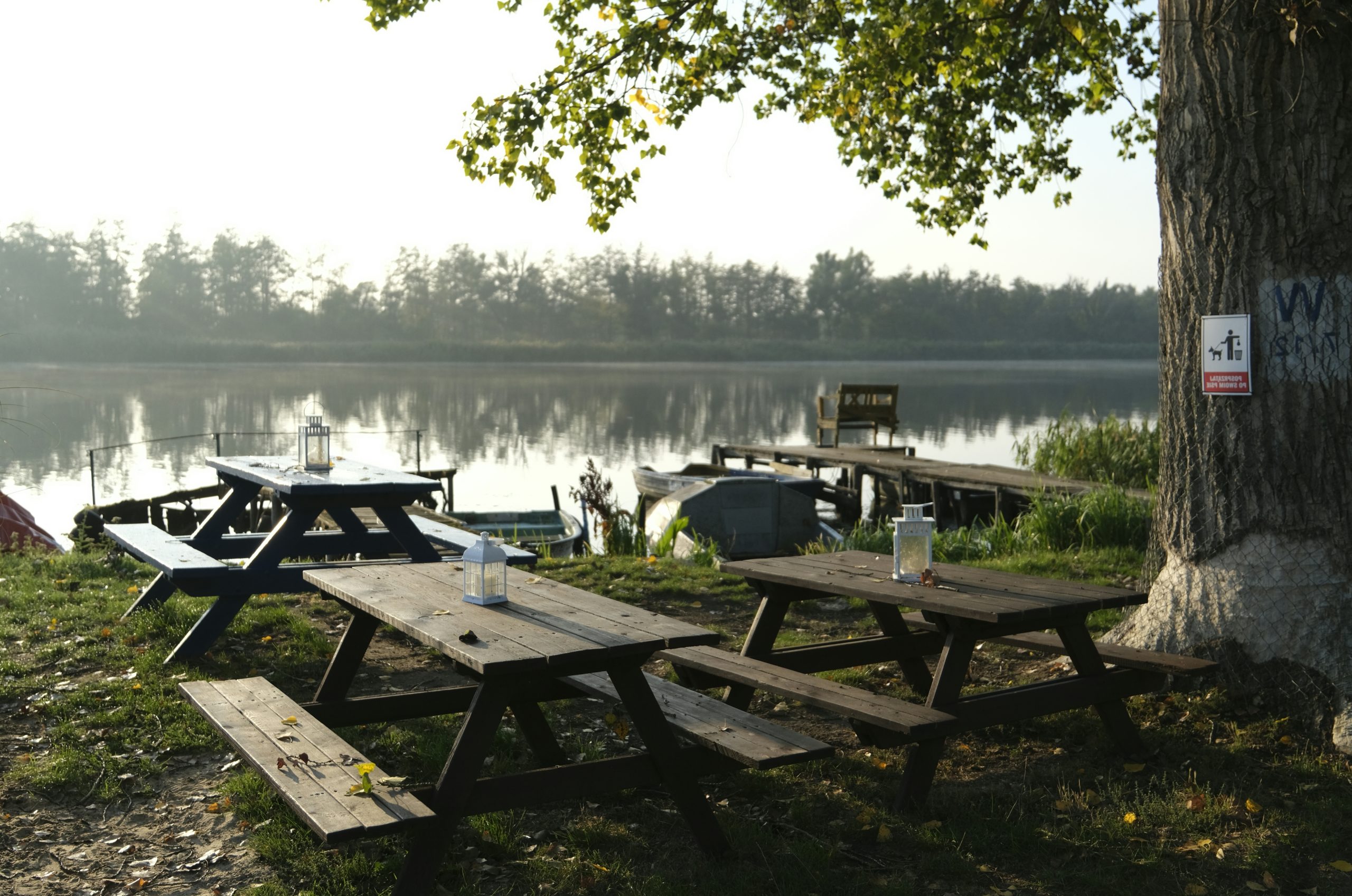 Sleek Wooden Picnic Tables