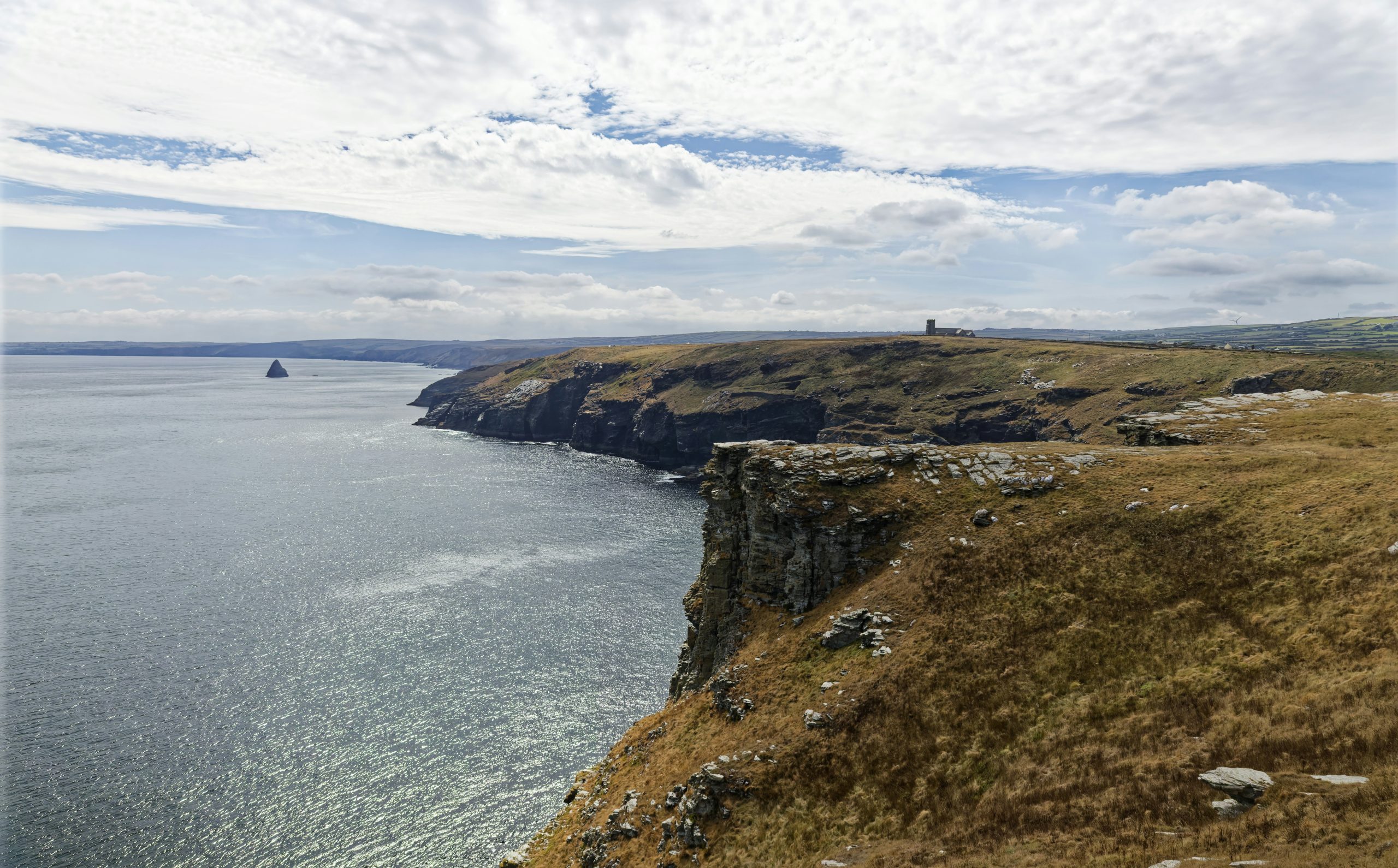 Smoldering Rugged Cliffs Overlooking The