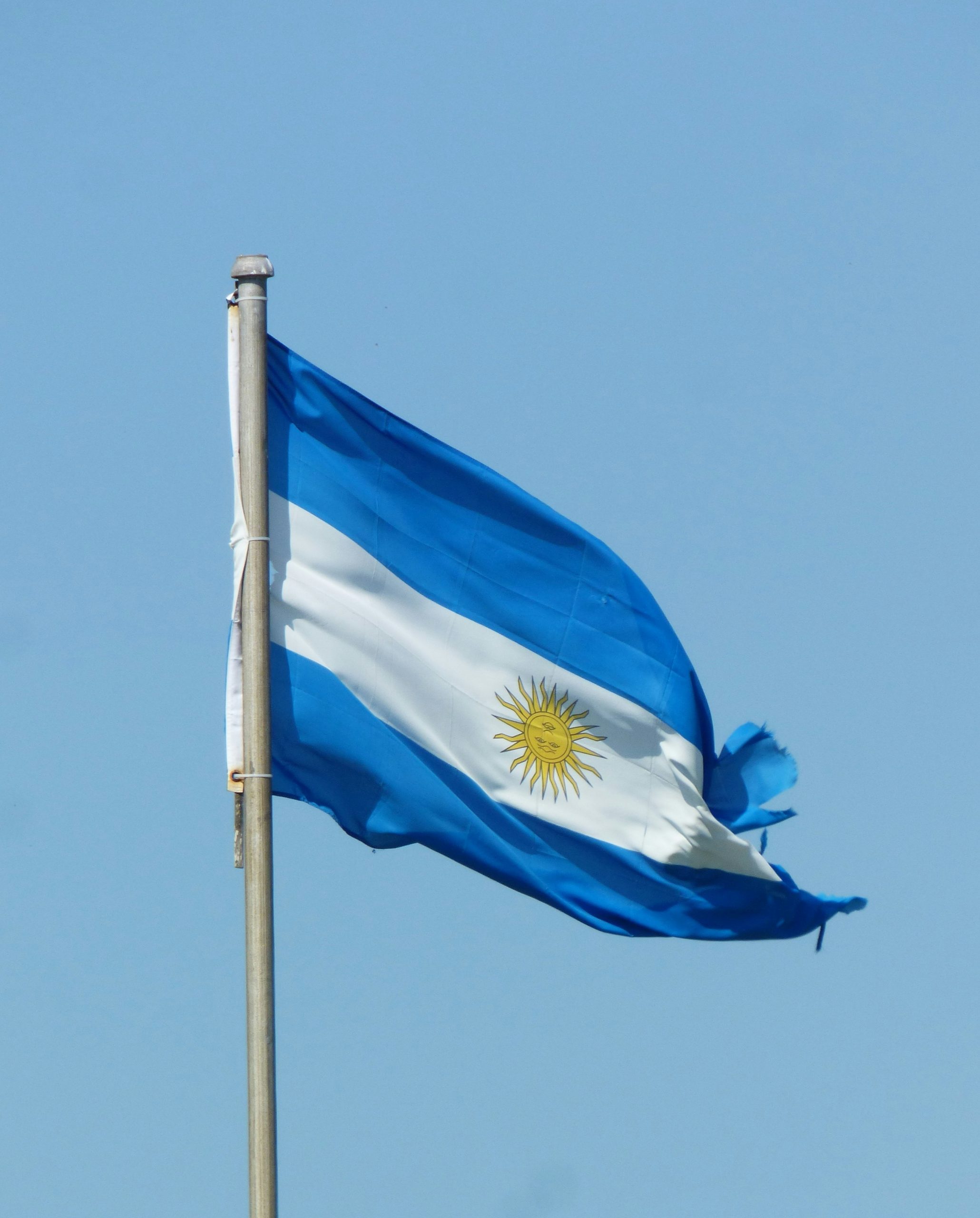 Twilit Flag Of Argentina
