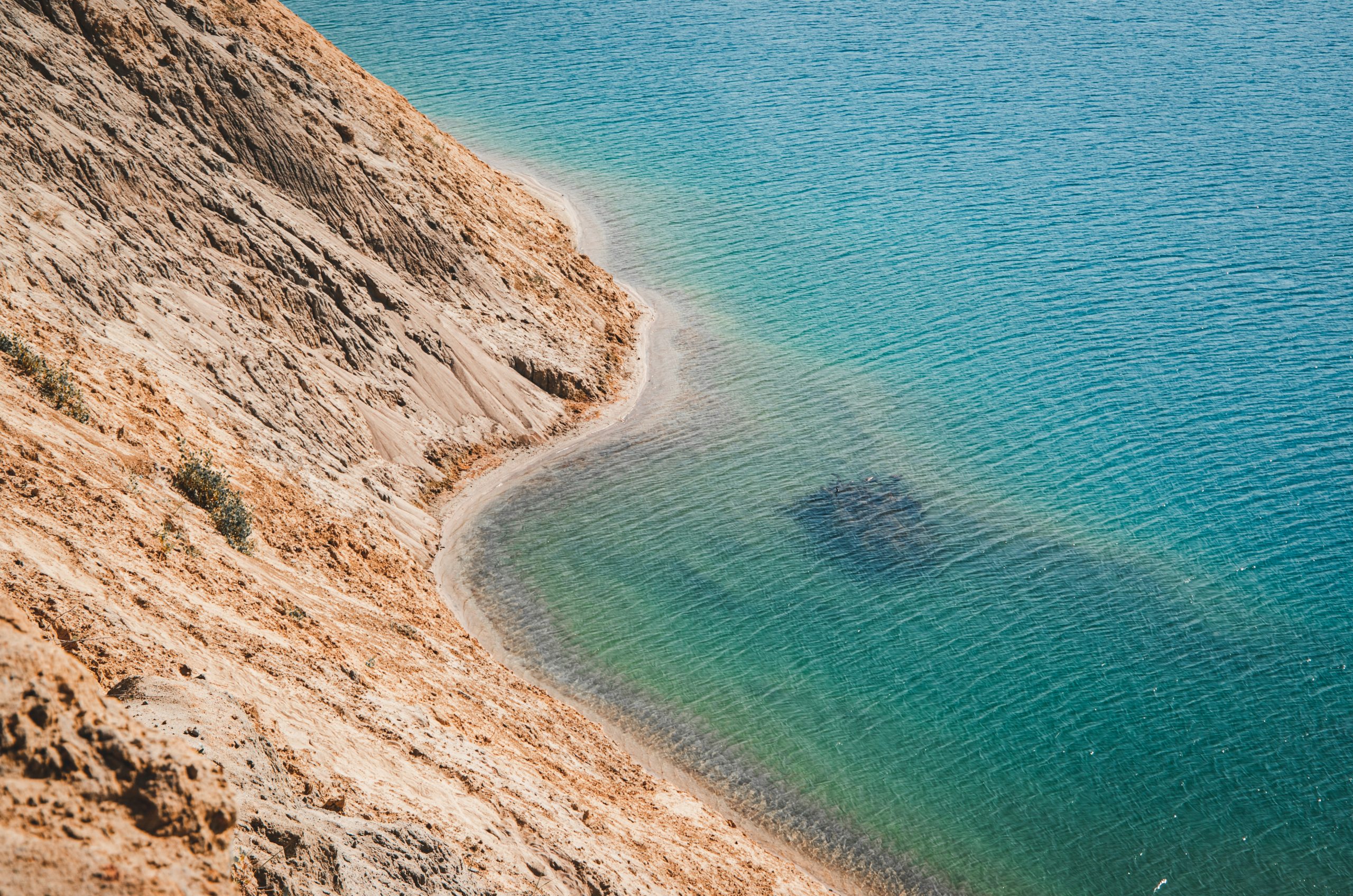 Untamed Steep Sandy Cliff Edge