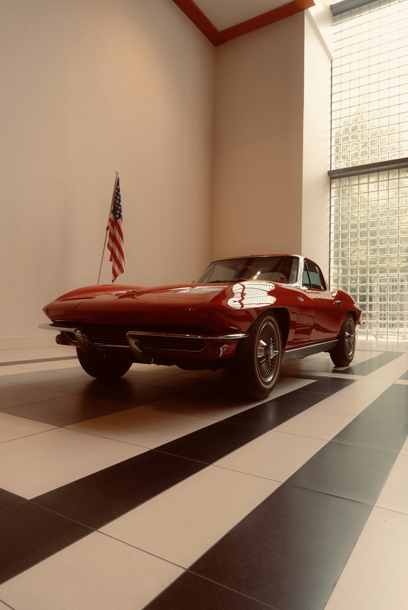 Whispered Red Vintage Chevrolet Corvette